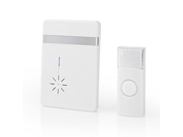 NEDIS DOORB212WT Ασύρματο φορητό κουδούνι με LED ένδειξη και δυνατότητα αυξομείω