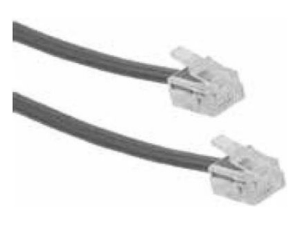 Lineme Flat Τηλεφωνικό Καλώδιο RJ11 6P4C 1.5m Γκρι