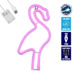 Φωτιστικό Ταμπέλα Φωτεινή Επιγραφή NEON LED Σήμανσης FLAMINGO 5W με Καλώδιο Τροφ