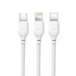 XO cable NB103 3in1 USB - Lightning + USB-C + microUSB 1,0 m 2,1A white