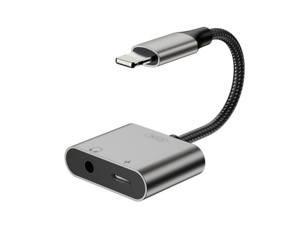 XO NB-R258B Καλώδιο-αντάπτορας Lightning - Lightning θηλ. / 3.5mm θηλ., 0.12m, σ
